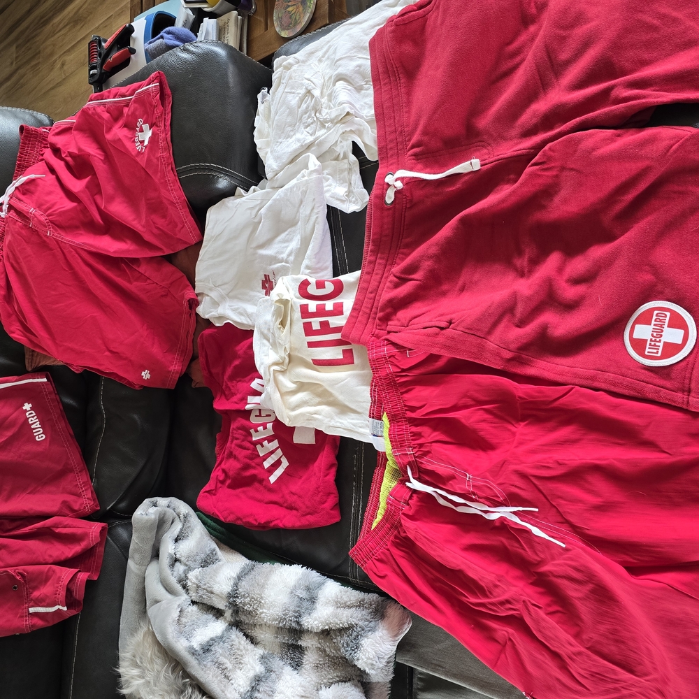 Red Lifeguard Apparel Set